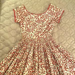 Vintage Cotton Strawberry A-line Dress